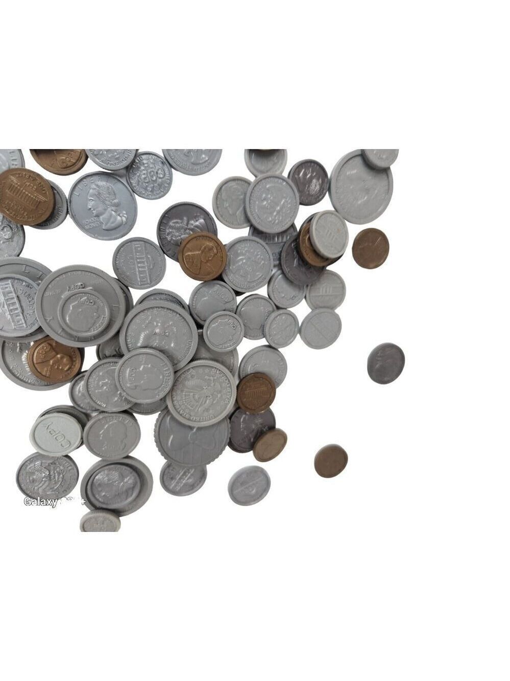 Assorted Play Money Coins Lot - Plastic & Metal Look Alike - Picture 3 of 16